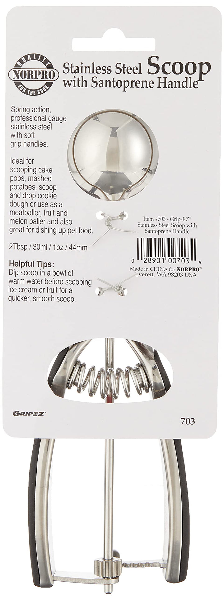 Norpro Grip-EZ 2-Tablespoon Stainless Scoop