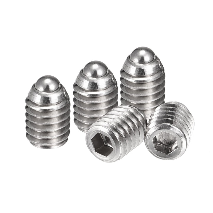 Ball Point Set Screws, M6 x 8mm 304 Stainless Steel Metric Spring Hex Socket Screw 20pcs
