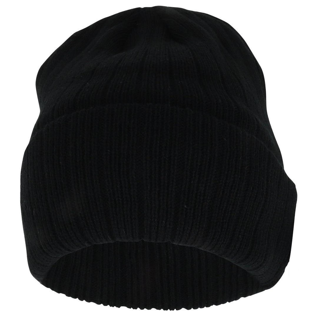 3M Thinsulate Insulation Fleece Lined Long Cuff Ribbed Beanie - Brown