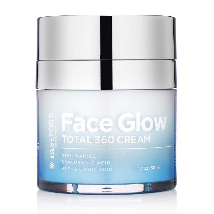 Face Glow Total 360 Cream with Alpha Lipoic Acid, DMAE, Vitamin C Ester, Hyaluronic Acid, and Italian Blood Orange