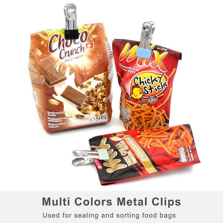 Colored Clothespins, 30 Pcs Utility Clothes Pins, Multicolor Stainless Steel Metal Sock Clips for Clothesline