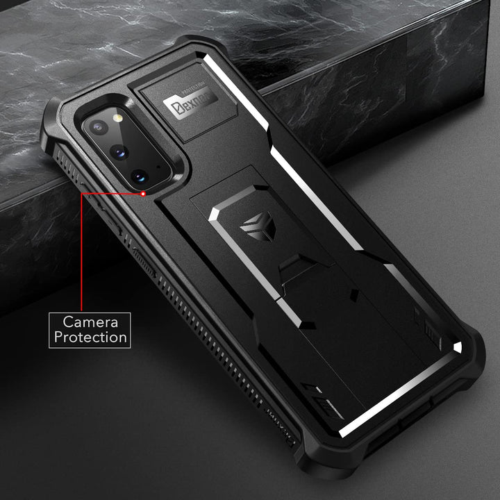 for Samsung Galaxy S20 5G Case/6.2 inches, [Built in Screen Protector and Kickstand] Heavy Duty Military Grade Protection Shockproof Protective Cover for Samsung Galaxy S20 5G Black