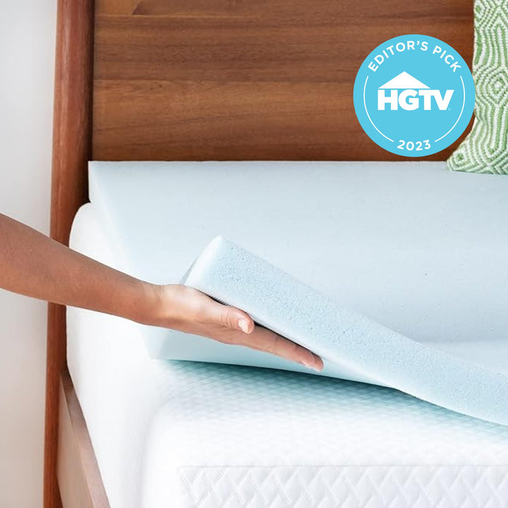 LINENSPA Memory Foam Mattress Topper - 2 Inch Gel Infus