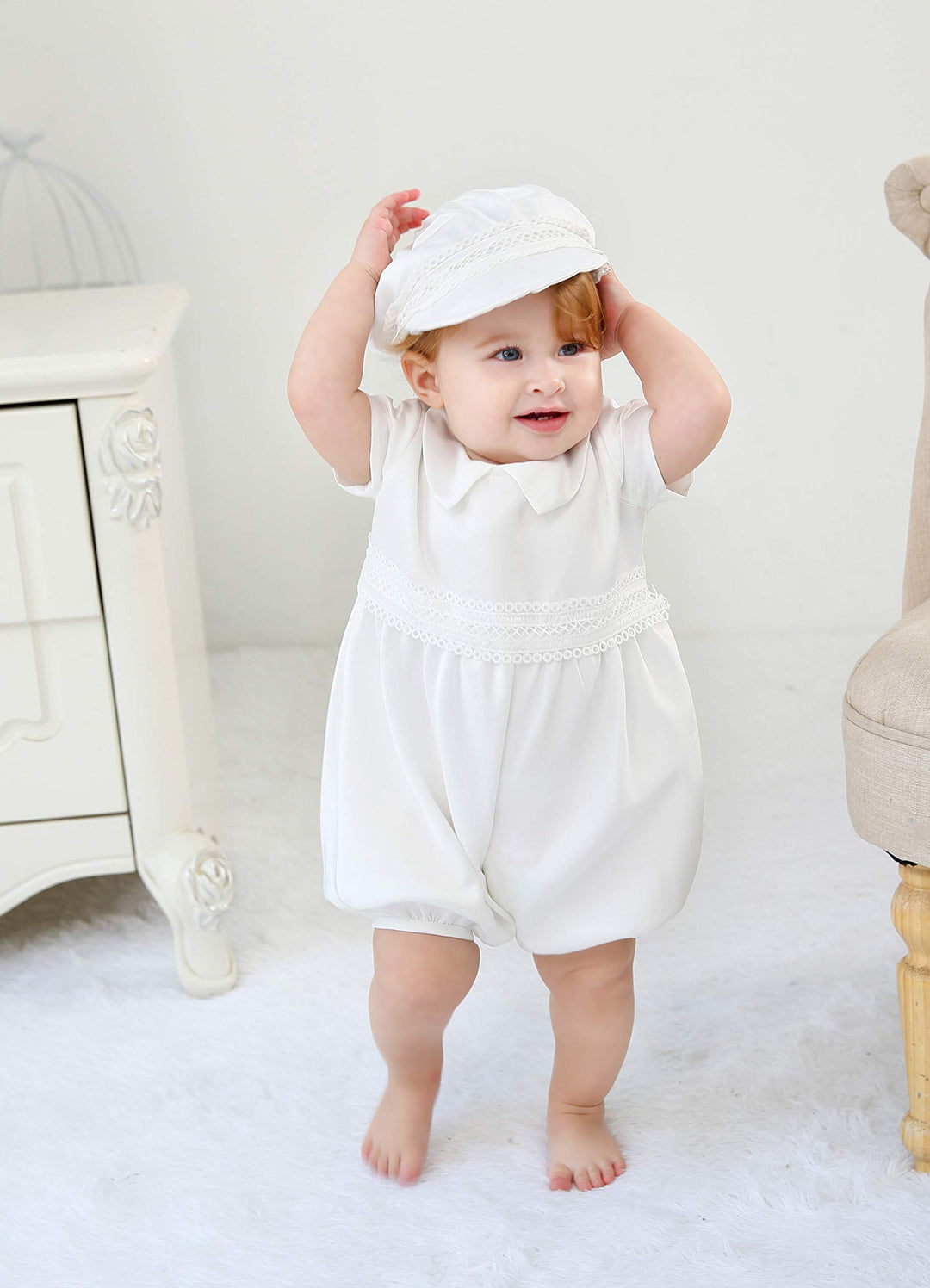 Glamulice Infant Baby Boy Christening Baptism Outfit Wh