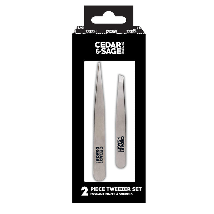 Men&#39;s Stainless Steel Tweezer Duo Set
