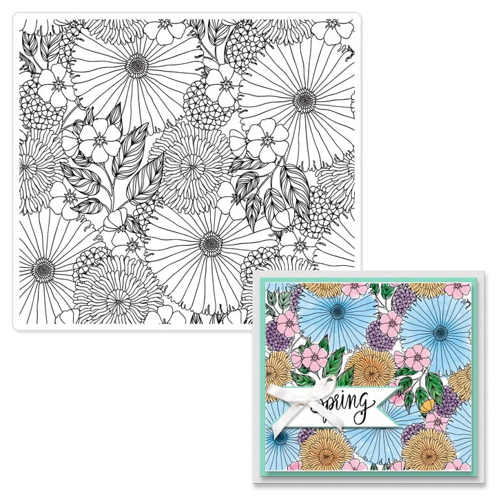 Leaves Flowers Background Clear Stamps for Card Making 