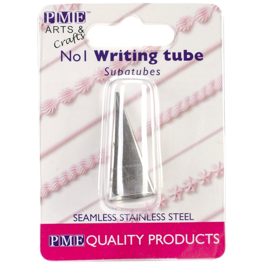 Seamless Stainless Steel Supatube Decorating Tip, Writer #1, Standard, Silver