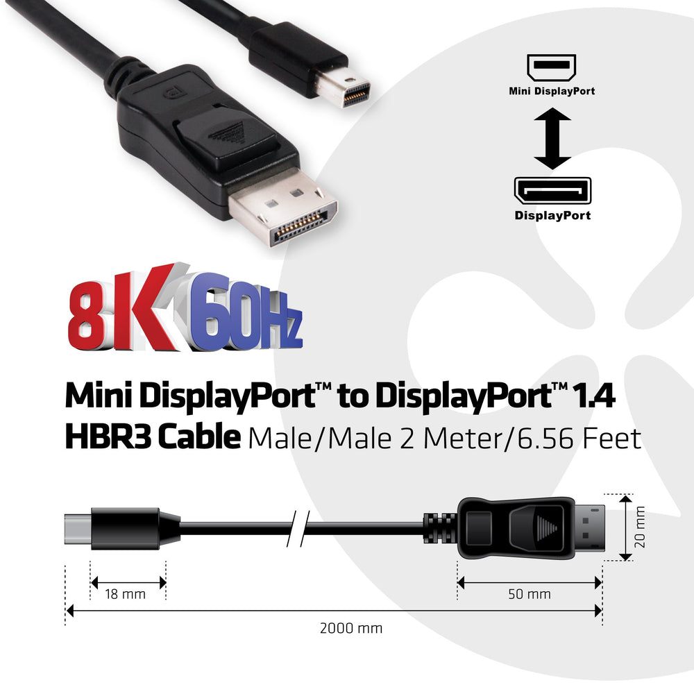 Club 3D CAC-1115 VESA Certified Mini DisplayPort to Dis