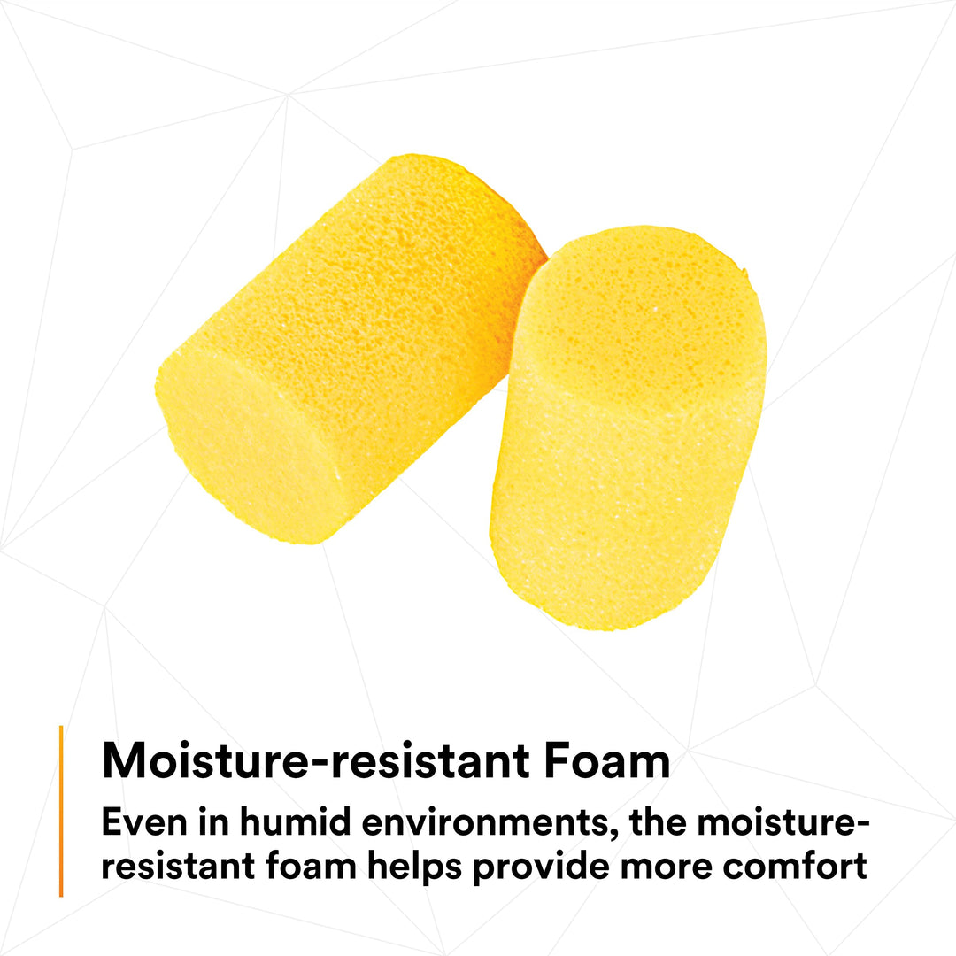 3M Ear Plugs, E-A-R Classic 312-1201, 200 Pairs of Disposable Earplugs, 1 Pair/Poly Bag, Uncorded, Noise Reduction Rating 29 dB NRR, Foam, Regular Size, Roll Down, Compliant with ANSI/ASA S12.71-2018