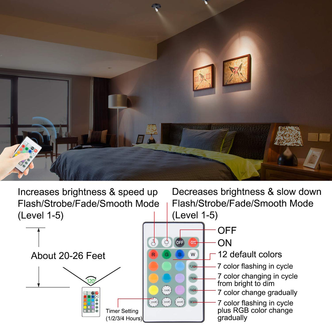 BIGMONAT LED Spotlight for Pictures Battery Operated, D