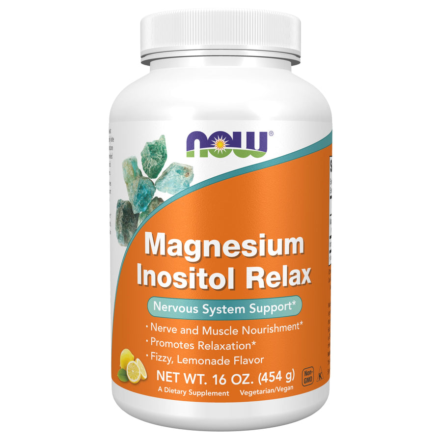 Supplements,powder Magnesium Inositol Relax, Nervous System Support*, Fizzy Lemonade Flavor, 16-Ounce
