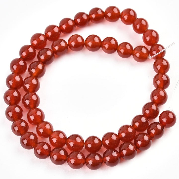 8mm Carnelian Beads Round Gemstone Loose Beads for Jewelry Making (46-48pcs/strand)