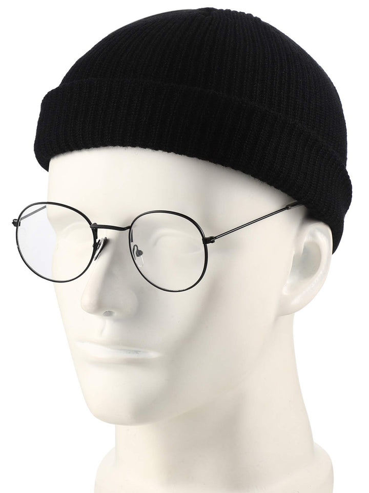 SATINIOR 2 Pcs Trawler Beanie Watch Hat Roll up Edge Skullcap Fisherman Beanie Unisex Cap Winter Warm