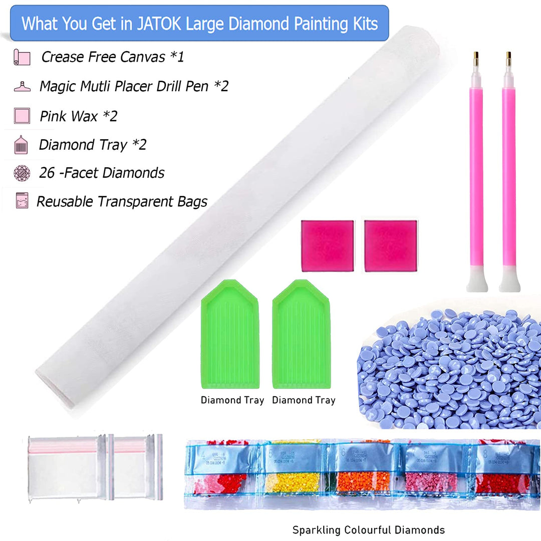 5D Diamond Painting Kits for Adults DIY Large Mountain Full Round Drill (35.5 x 15.7 inch) Crystal Rhinestone Embroidery Pictures Arts Paint by Number Diamond Art Kits for Home Wall Decor