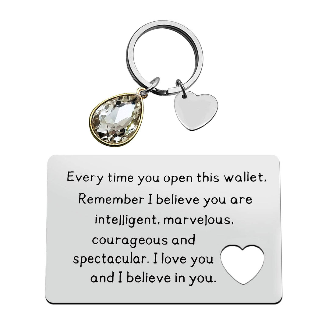Engraved Wallet Card Inserts Inspirational Gift Mini Love Note Insert Card Encouragement Gift for Son Daughter Christmas Birthday Motivational Gifts for Men Valentine Present for Girl/Boyfriend Gifts