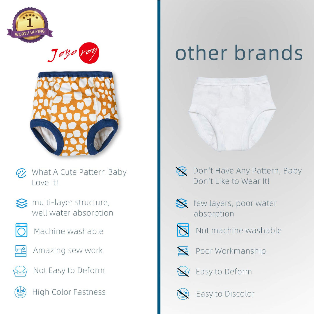 Joyo Roy 4pcs Boys Underwear 4t Training Underwear 4t Underwear Potty Training Underwear for Boys 4t Toddler Panties 4t-5t Boy Underwear 4t Boys Training Underwear 4t Waterproof Underwear