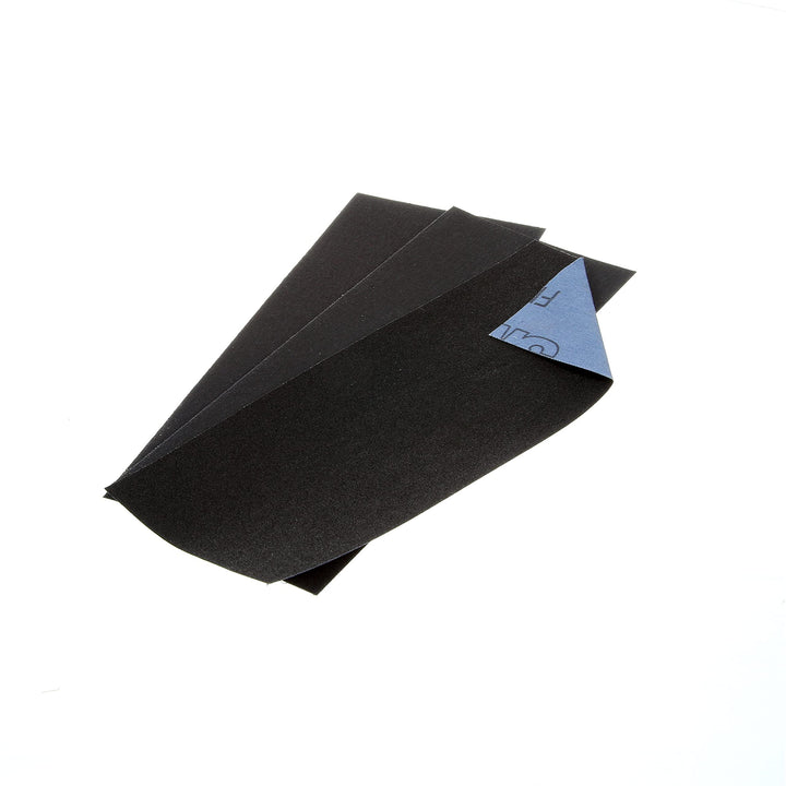 3M Emery Cloth Sandpaper, For Sanding Metal Surfaces, 3 Sheets, 3.67-in x 9-in, Assorted Grit Abrasives, Cloth Backed Sanding Paper, For Light Rust Removal & Cleaning, Light Metal Polishing (5931)