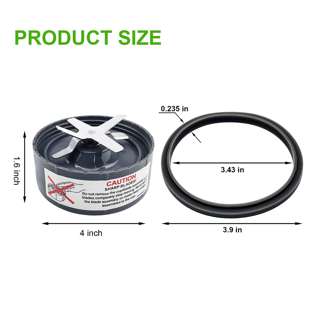 12 Pieces Blade Replacement Parts for NutriBullet Blender Extractor Cross Blade, Gear Rubber Gasket and Shock Pad Compatible with NutriBullet 600W &amp; Pro 900W series