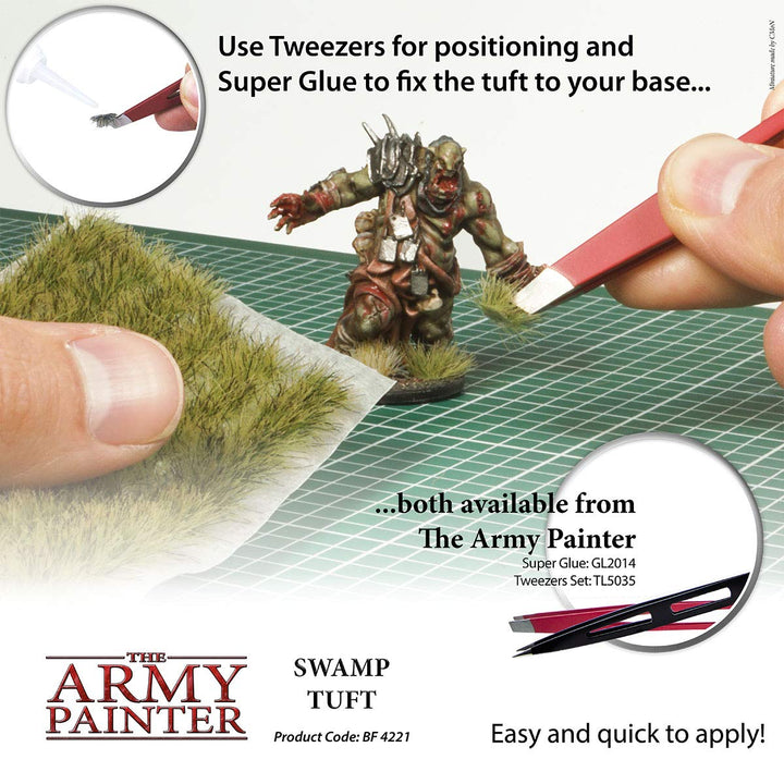 Tufts - Battlefield Tufts: Swamp Tuft, 77 Pcs, 3 Sizes -Terrain Model Kit for Miniature Bases &amp; Model Grass Tufts -Diorama Supplies &amp; Diorama Grass for Mini Basing &amp; Gaming Scenery