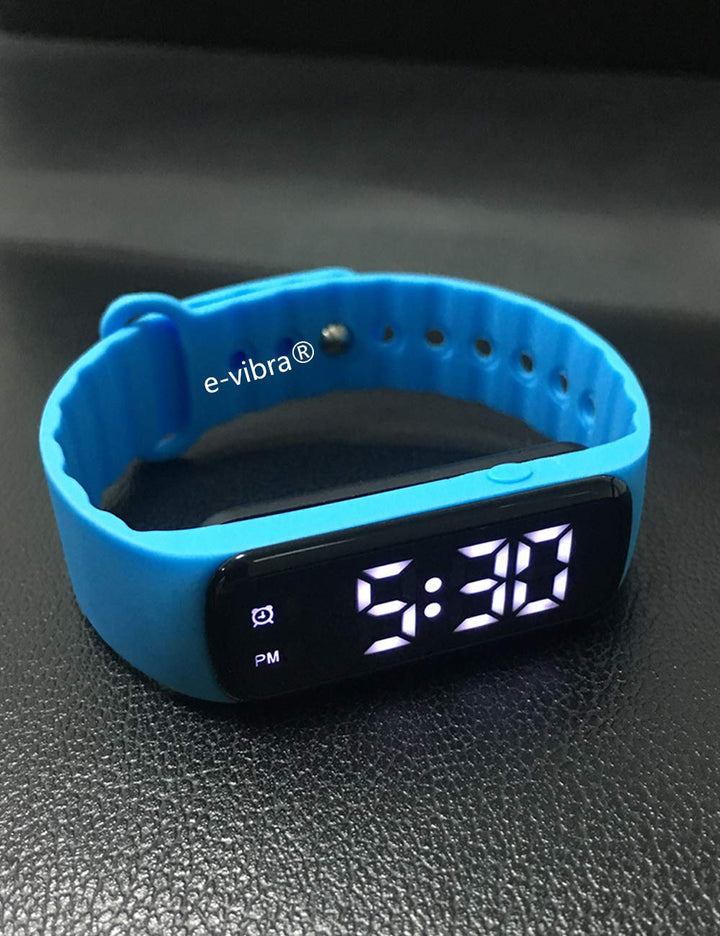 8 Alarm Vibrating Alarm Watch Medical Reminder Watch - with Timer and 8 Daily Alarms (Blue -Small)