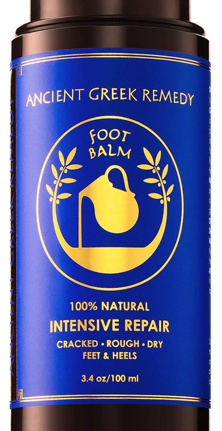 Organic Foot Balm for Dry Cracked Feet and Heels, Made of Olive, Almond, Jojoba, Lavender and Vitamin E Oil. Natural Cream Moisturizer for Dry Skin Care for Women, Men