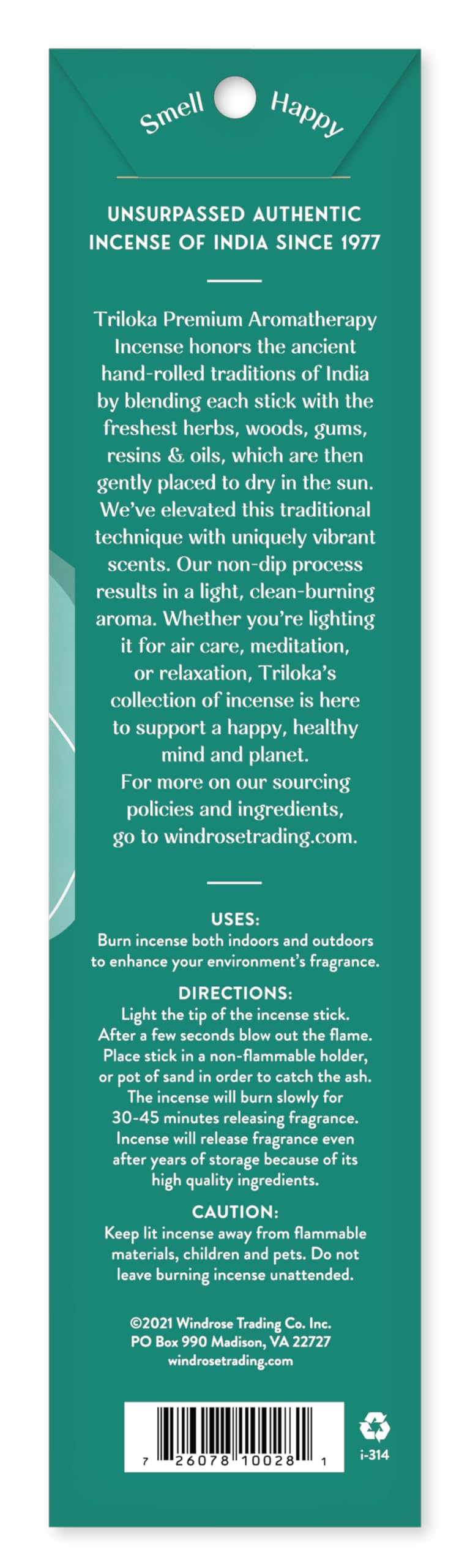Premium Incense, Sandalwood, 10 Sticks