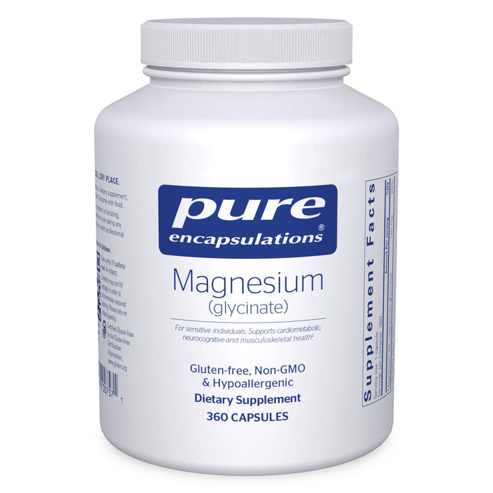 Magnesium (Glycinate) - Supplement to Support Stress Relief, Sleep, Heart Health, Nerves, Muscles, and Metabolism* - with Magnesium Glycinate - 360 Capsules