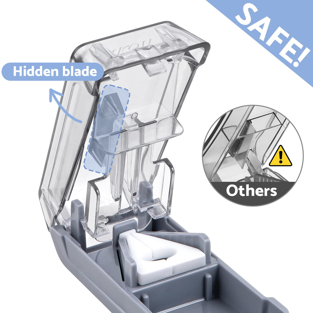 Fullicon Pill Cutter for Small or Large Pills, Pill Spl
