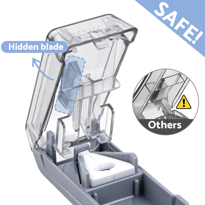 Fullicon Pill Cutter for Small or Large Pills, Pill Spl