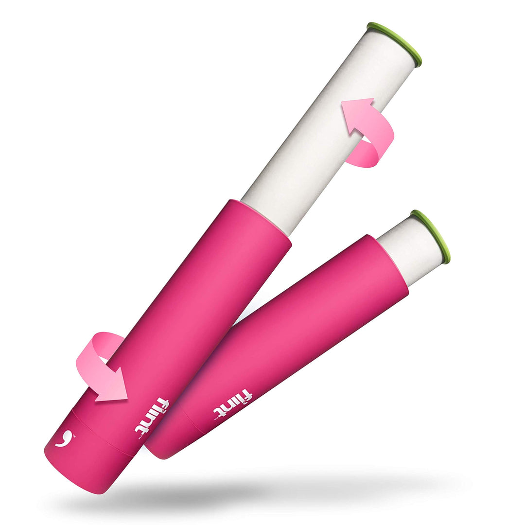 Retractable Lint Roller, Refillable, 30 Sheets, Pink
