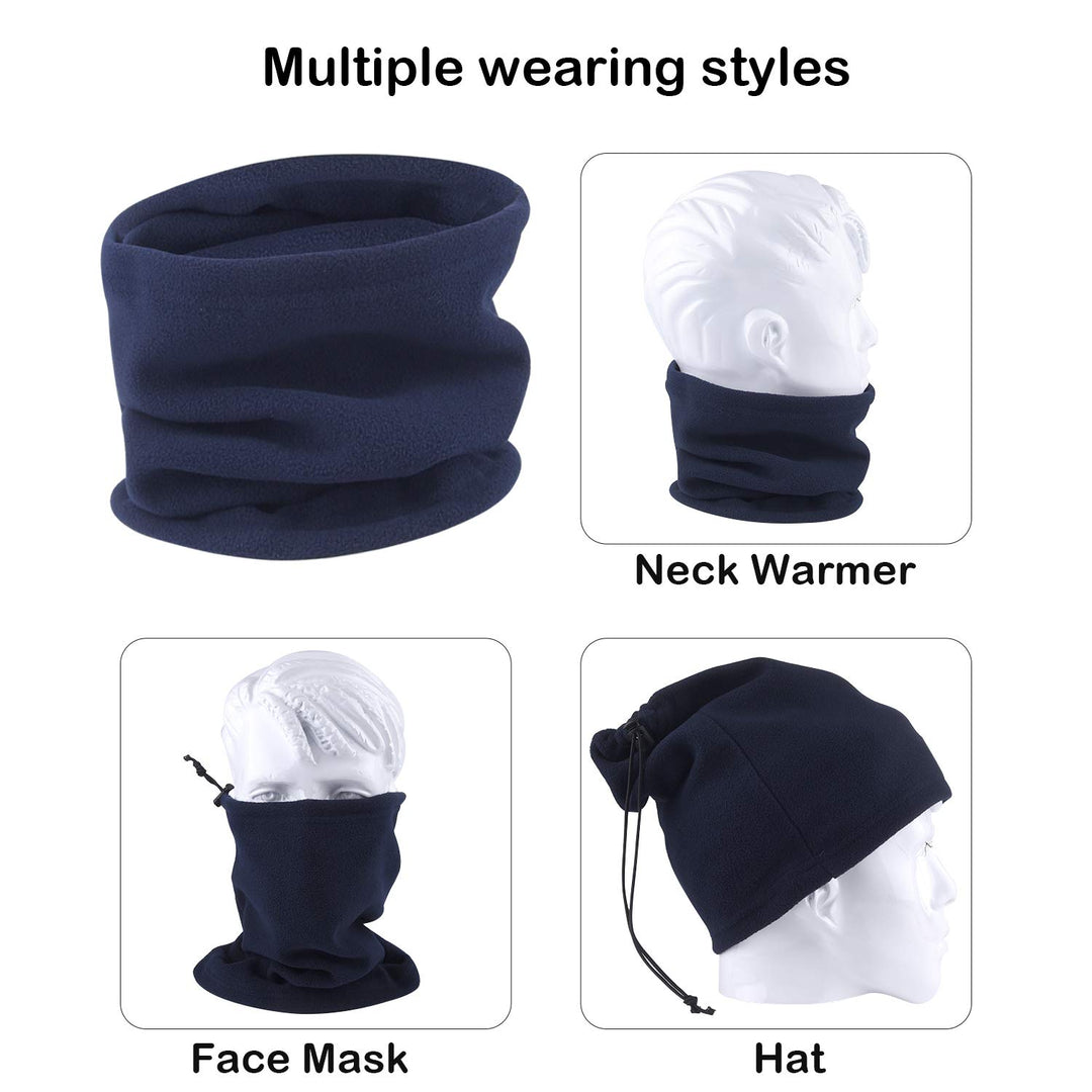 6 Pcs Fleece Ear Warmers Headband Neck Warmer Set Winter Headbands Neck Gaiter for Men and Women Winter Outdoor Sports and Daily Wearing, 3 Colors