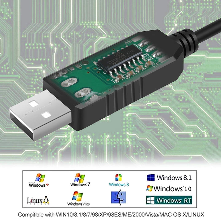 Suamdoen USB RS232 to RJ9 Serial Cable for PC Connect f