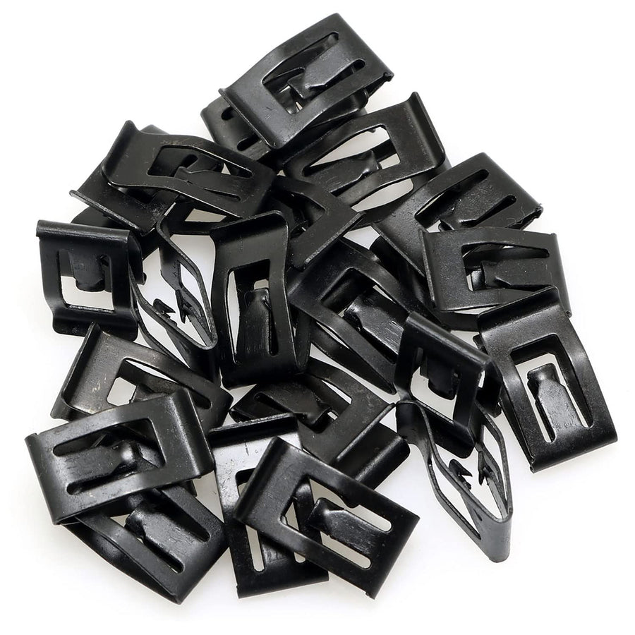 Metal Retainer Clip DZS ELEC 20PCS Black Universal Automotive Car Front Console Dash Dashboard Trim Clamps for Ford Mazda Audi Toyota Interior Trim Panel Clips