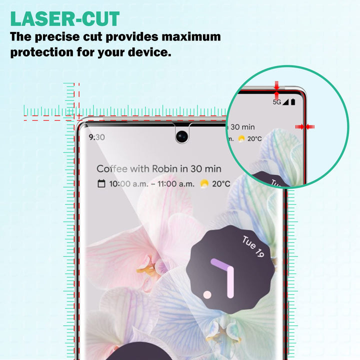 [2+2 Pack] Compatible for Google Pixel 6 PRO 6.71-inch, Flexible TPU Screen Protector and Glass Camera Lens Protector [Not for Pixel 6] Case Friendly [Support Fingerprint Reader] Transparent