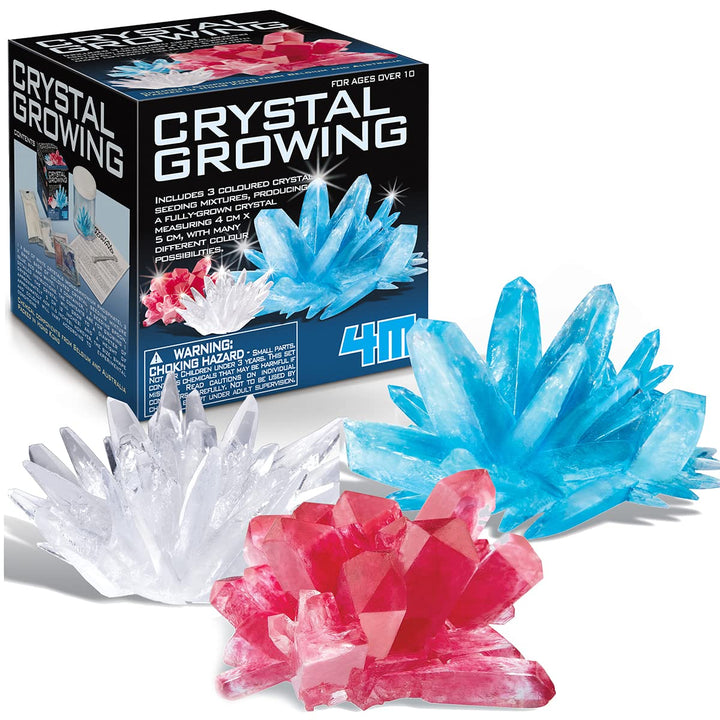 4M Crystal Growing Science Kit - 3 Colored Crystals - E