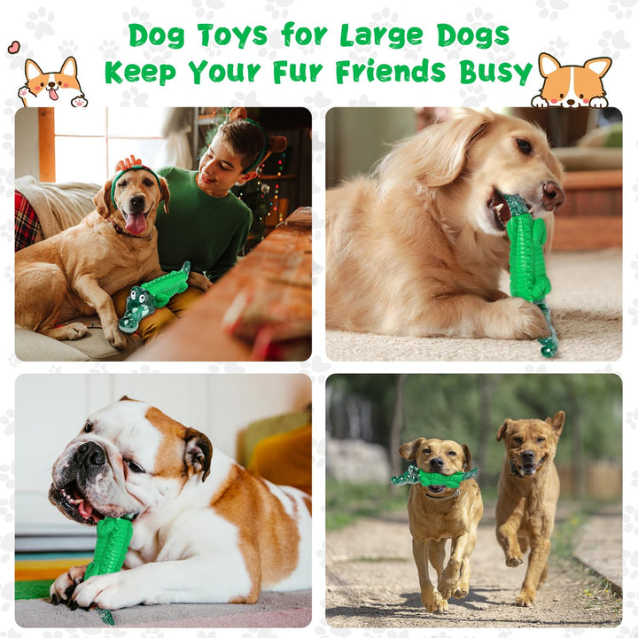 Dog Chew Toys for Aggressive Chewers - Indestructible Dog Toy to Reduce Pet Anxiety and Boredom for Small, Medium, Large Breed