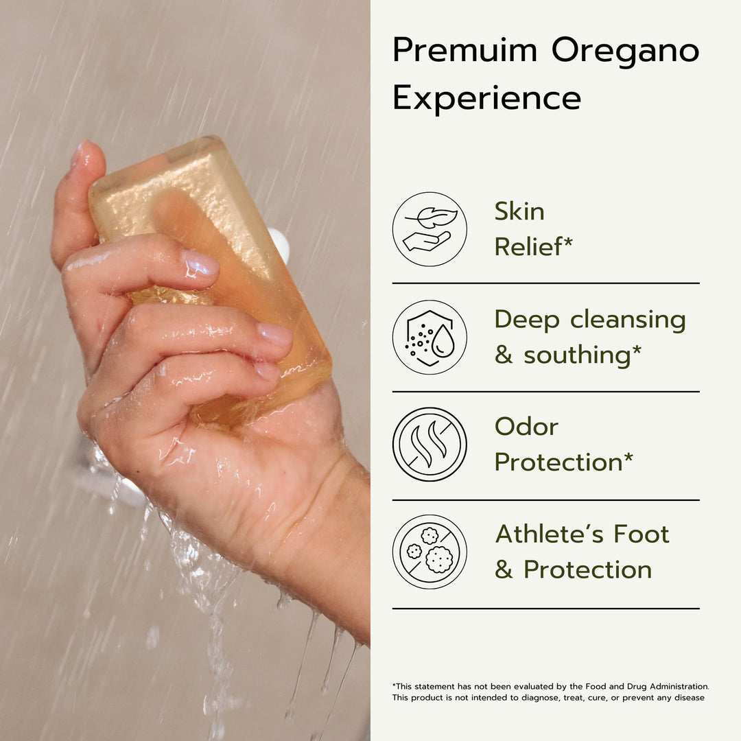 Antibacterial Oregano Soap, 100% Natural, Strong Antiseptic. Antibacterial Fungal Skin/Nail Infections Athletes Foot Soap All Natural
