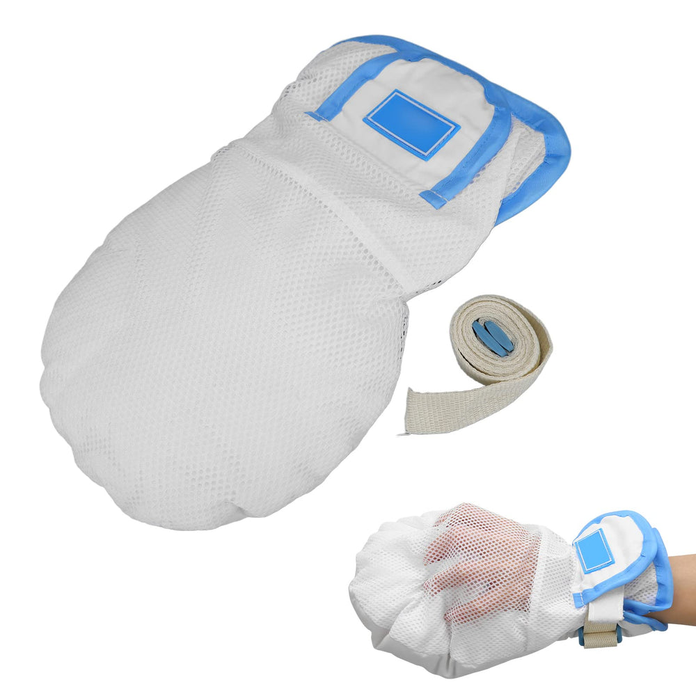 Restraint Glove Double Security Mitt Hand Restraints Safety Mitt Breathable Comfort Glove for Elderly Hand