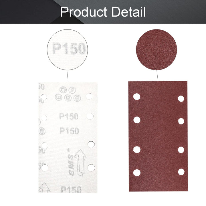 150 Grit Sanding Sheet Sander Sandpaper Hook and Loop Pads 8 Hole 15pcs