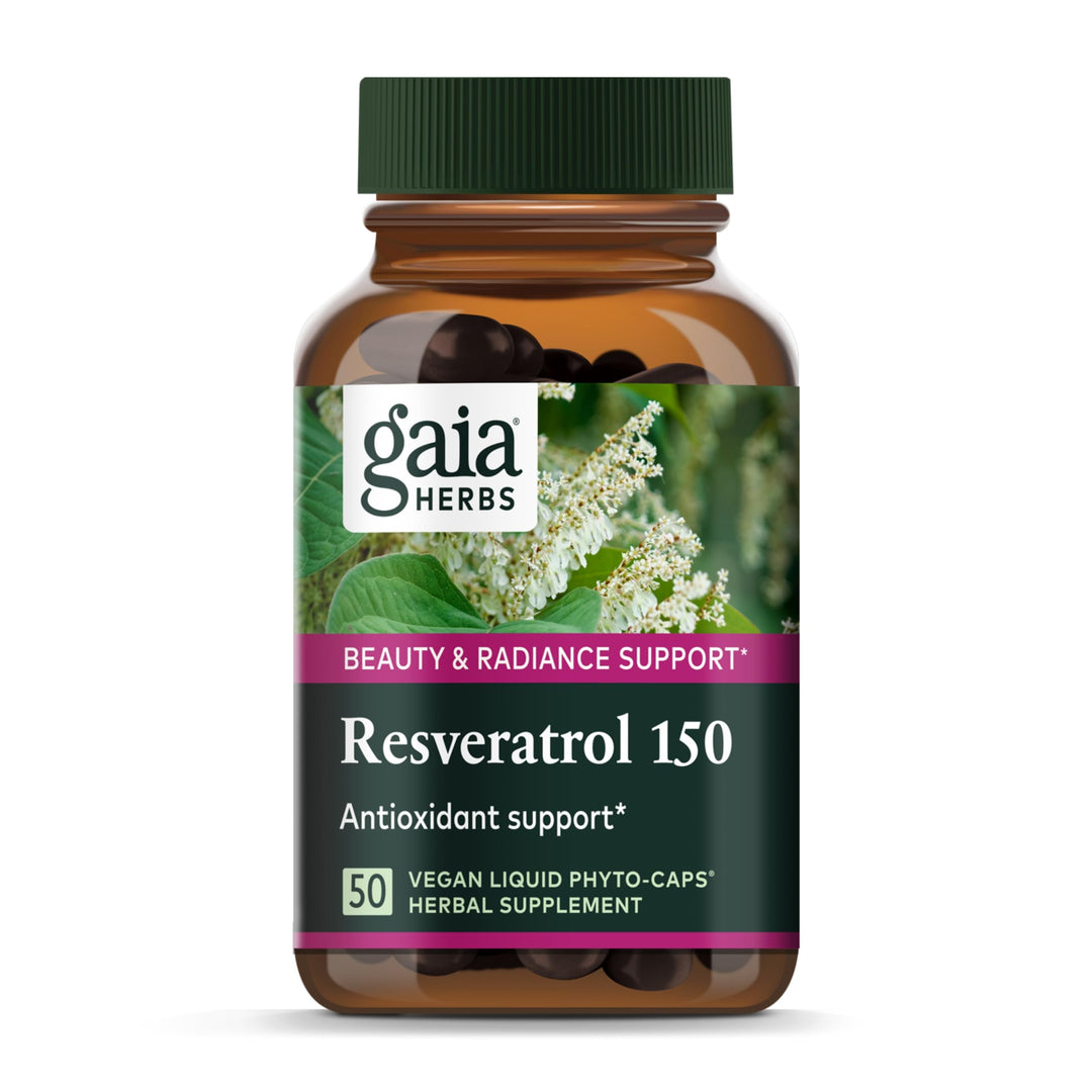 Resveratrol 150 - Beauty &amp; Radiance Antioxidant Support Supplement - Made with Japanese Knotweed - Contains 150 mg Trans-Resveratrol per Serving - 50 Liquid Phyto-Capsules (25-Day Supply)
