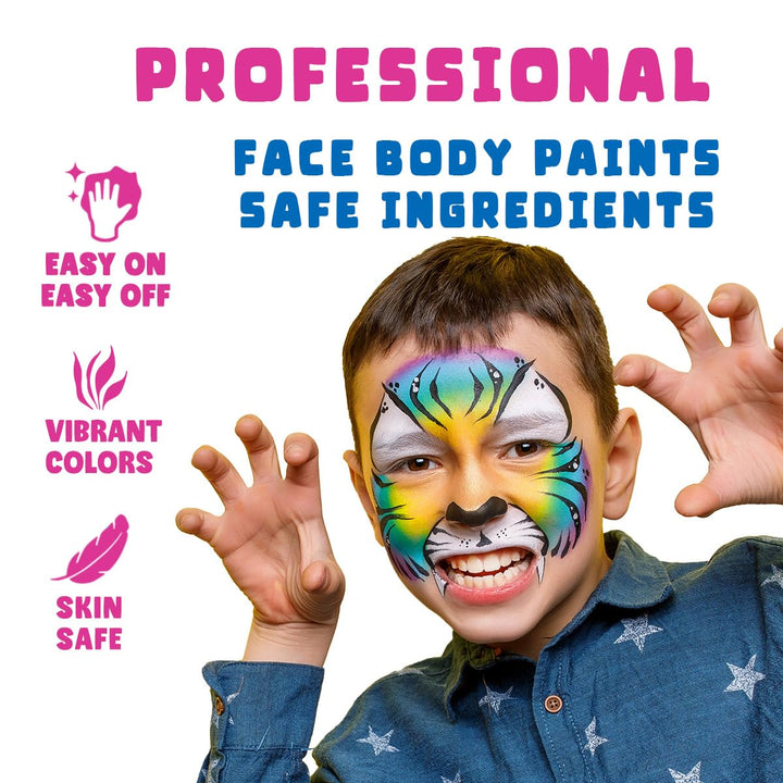 UV Glow Fluorescent Split Cakes Neon Rainbow Water Actived Liners Face Paints Body Painting Makeup 50g for Halloween