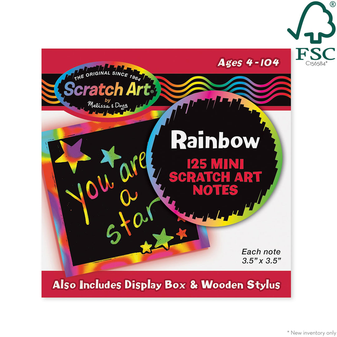 Melissa &amp; Doug Scratch Art Rainbow Mini Notes (