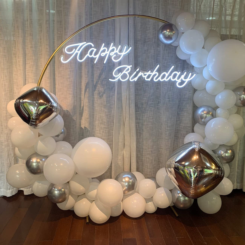Round Golden Metal Balloon Arch Kit (6.7FT), Wedding Ci