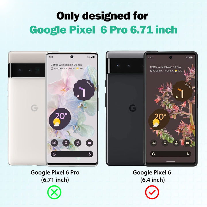 [2+2 Pack] Compatible for Google Pixel 6 PRO 6.71-inch, Flexible TPU Screen Protector and Glass Camera Lens Protector [Not for Pixel 6] Case Friendly [Support Fingerprint Reader] Transparent