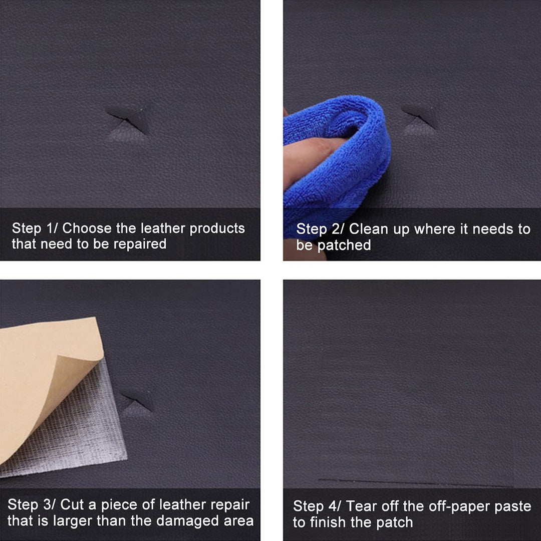 Leather Repair Patch, Self-Adhesive Leather Patch for Couch, Car Seats, Handbags, Furniture, Jackets (Chocolate, 8 X 11)