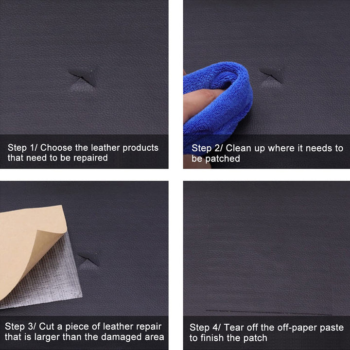 Leather Repair Patch, Self-Adhesive Leather Patch for Couch, Car Seats, Handbags, Furniture, Jackets (Chocolate, 8 X 11)