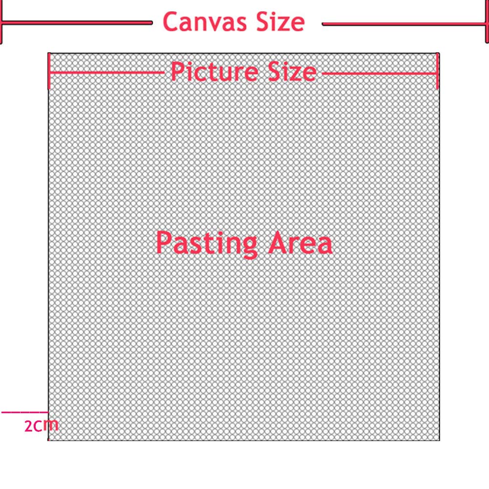 10Pcs/Lot 30x40CM Diamond Painting Canvas Embroidery Canvas with Glue Canvas Round/Square Blank Grid Canvas Empty for Your Private Customized