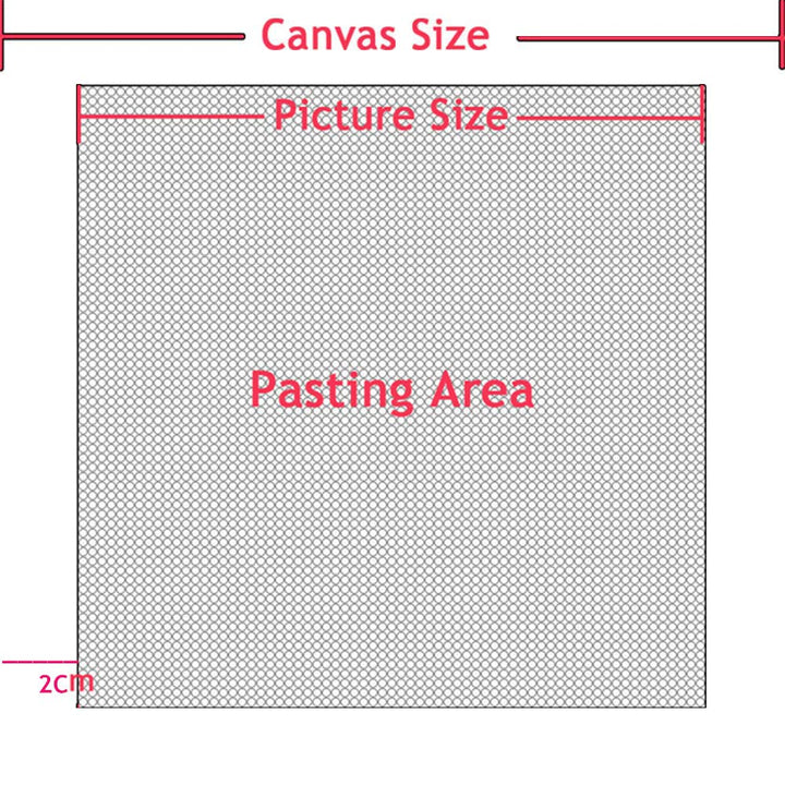 10Pcs/Lot 30x40CM Diamond Painting Canvas Embroidery Canvas with Glue Canvas Round/Square Blank Grid Canvas Empty for Your Private Customized