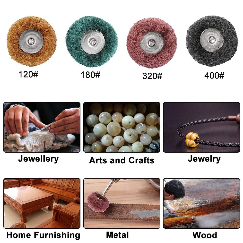 Rocaris 40 Pack 1 inch Abrasive Wheel Buffing Polishing