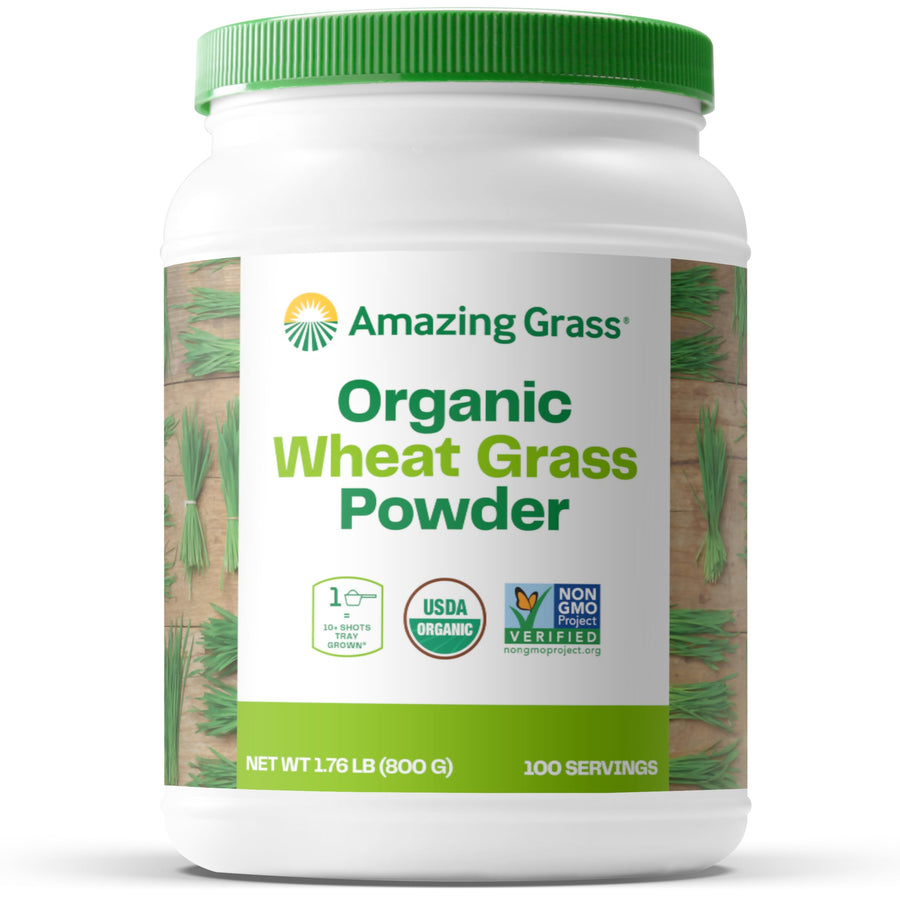 Wheat Grass Powder: 100% Whole-Leaf Wheat Grass Powder for Energy, Detox & Immunity Support, Chlorophyll Providing Greens, 100 Servings
